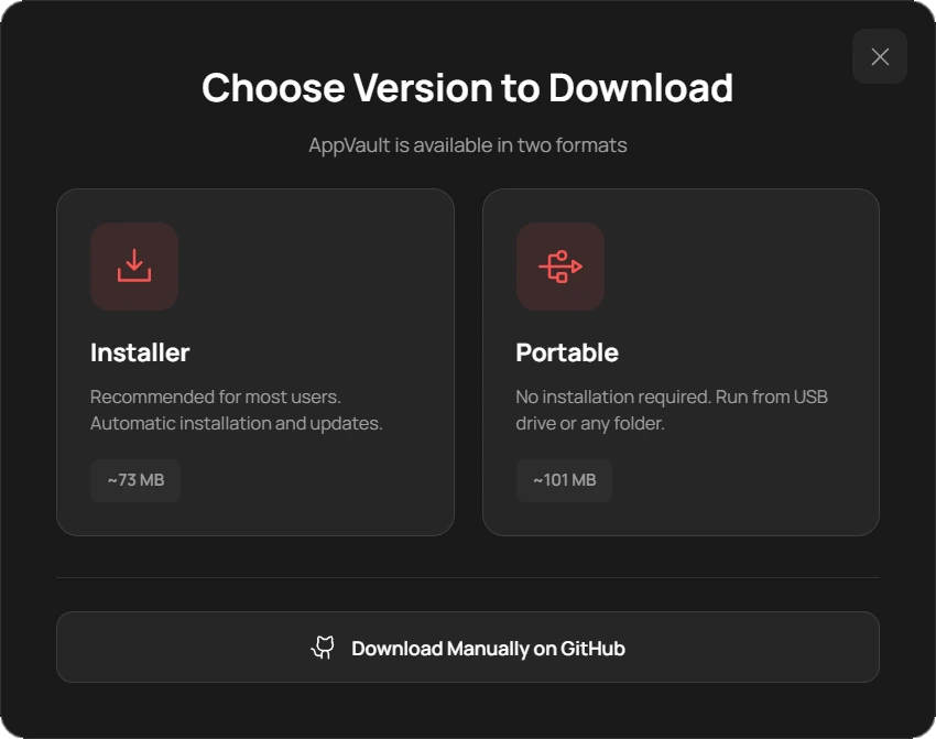 Download Options Preview